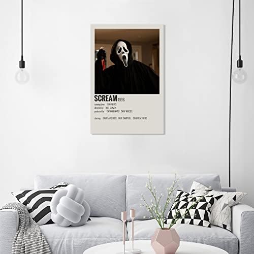 Плакат на Филм на ужасите Плакат Вик Стенно Изкуство Платно за Офис Декор, Без рамка 12 x 18