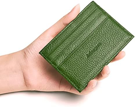 Adenpvn портфейл за кредитни карти от естествена кожа, изчистен чантата си, тънки вложки за чантата