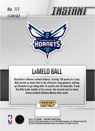 Спортни Сувенири LaMelo Топка Charlotte Hornets Fanatics Ексклузивната Търговска картичка Parallel Панини Instant Fifth Career