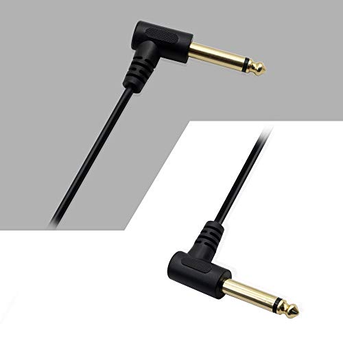 Китара кабел GINTOOYUN 1/4, 6,35 мм TS plug-6,35 мм TS plug-удължител на 90 градуса, за да Моно Аудио под прав ъгъл от 5