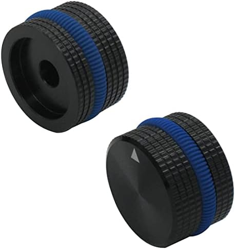 Szliyands 2 бр. черен алуминиева сплав + синьо гуменият пръстен завъртане електронна писалка потенциометъра за управление
