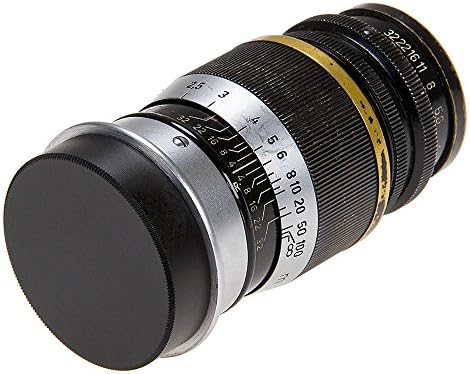 Метална Задна капачка на обектива Fotodiox M39 - Черна Защитно Задна капачка за Обективи с камери монтиране Резба 39 мм