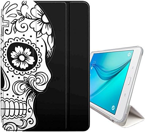 Graphic4You Мексико Смъртта на Захарен Череп (Черен) Smart-калъф-поставка за Samsung Galaxy Tab E Lite 7 / Galaxy Tab 3 Lite 7 (серия