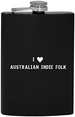 I Love Heart Australian Indie Folk - Фляжка за алкохол обем 8 грама