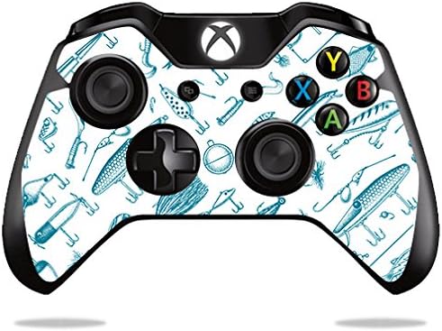 Кожата MightySkins, съвместим с контролера на Microsoft Xbox One /One S – Тюркоазени примамки | Защитен, здрав и уникален