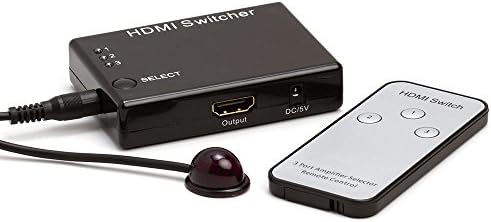 Високоскоростен HDMI комутатор Cmple-3 порта 3-в-1 (3x1), 3D Full HD, 4K при честота 30 Hz, с дистанционно IR приемник