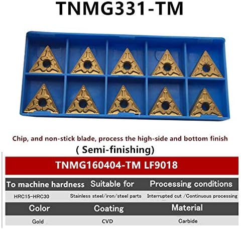 10шт GBJ TNMG331 TNMG332 TNMG160404/08 Твердосплавная поставяне на Струг с ЦПУ Струг инструмент за MTGNR/L MTJNR/L Притежателя на струг инструмент (TNMG331-TM LF9018 (сглобяеми))