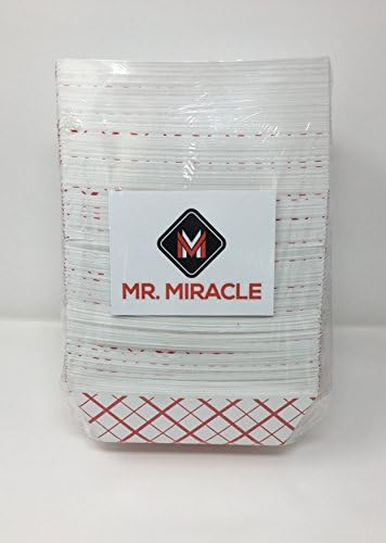 Поднос за хранене от бяла хартия Mr. Miracle, с тегло 2,5 кг. Опаковка от 50