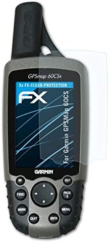 Защитно фолио atFoliX, съвместима със защитно фолио Garmin GPSMap 60CS, Сверхчистая защитно фолио FX (3X)