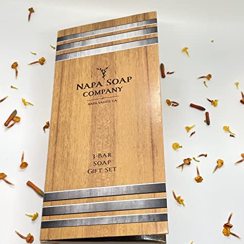 Подаръчен комплект от 3 Парчета сапун Napa Soap - Аромат на Вино (Soapignon Blanc) - Напълно Естествен сапун, ръчна изработка.