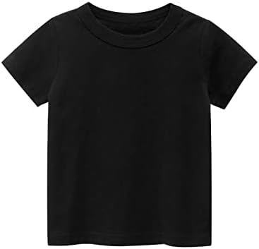 Основна тениска с къс ръкав за малки Момичета и Момчета, Ежедневни Летни Тениски, Потници, Обикновена Високи Върхове За Момчета, Размер 5
