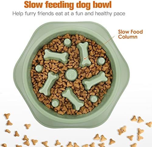 Купа за кучета UPSKY Slow Устройство със защита от Задушаване, Купата-Пъзел за кучета със забавено Хранене, Интерактивна,
