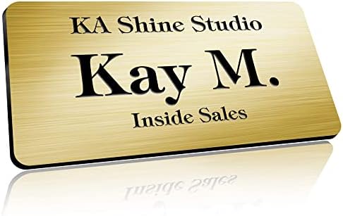 Значка с номинална биркой, Персонализирана по поръчка с магнитна подложка или игла за дрехи - 18 цвята - Made My Sign Center, САЩ (Класически