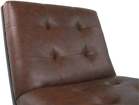 Корпоративна дизайн от Ашли Sidewinder, модерен стол, с акцент от изкуствена кожа средата на века, кафяв