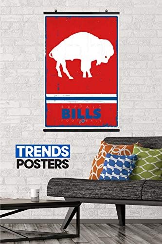 Международен Плакат Тенденции На стената с ретро-Логото на Buffalo Bills, 22.375 x 34