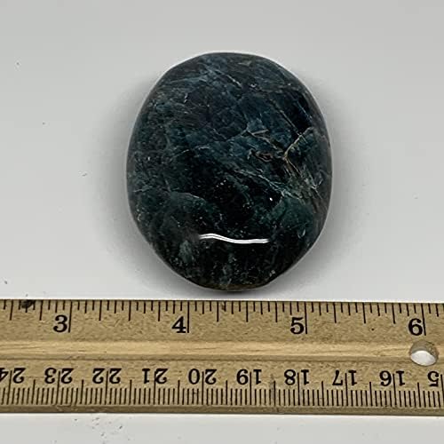 Ватангемы 122,8 г, 2,6 x1.8x0.9, Синята Апатитовый Палмова камък, Рейки, Метафизичен камък, от Мадагаскар, B16357