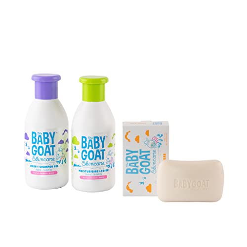 The Baby Коза Skincare - Средство за измиване и шампоан от чисто козе мляко за новородени и бебета, за овлажняване на кожата