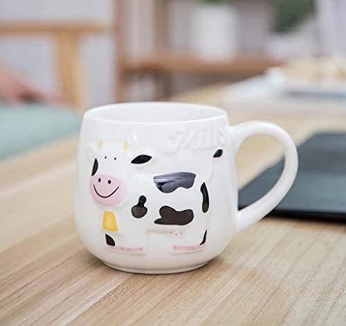 Керамични Чаши за Кафе FIGHVER, Комплект от 2, 14 Грама, на Новост, Красиви Порцеланови чаши за Кафе с животни, Забавни Керамични
