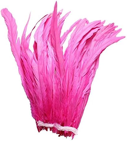 25шт 10-12 премахване на крайните Пера от Петел, боядисани с белина, на 16 + цветове по избор (светло розово)