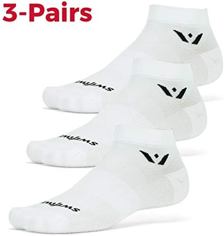 Swiftwick - Чорапи ASPIRE ONE (3 двойки) за джогинг и колоездене, Дишащи, компрессионного намаляване на
