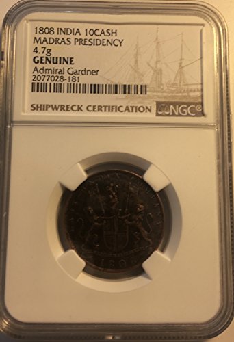 Монета адмирал Гарднър, който корабокрушение 1808 г., от 10 долара NGC Високо качество