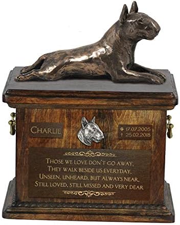 Разположена Териер 2, Спомен Урна за Кучешки Праха със Статуя, на името на домашен любимец и Цитат - ArtDog Personalized