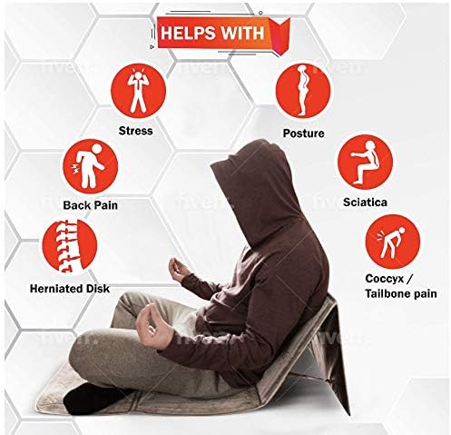 ZenHeart Сгъваем Портативен Подложка за упражнения за Медитация и Йога, Ергономичен Външен стол за подкрепа на гърба, Тапис, Детски стол