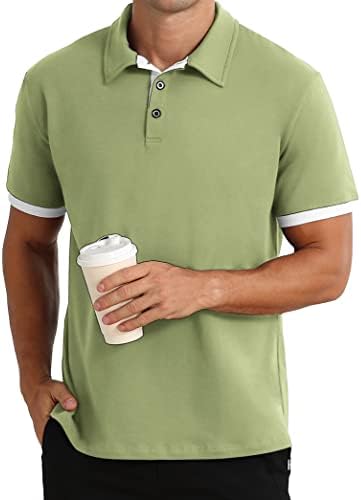 Мъжка Риза с къси ръкави NITAGUT с Къс и Дълъг Ръкав, Ежедневни Приталенная Тениска Поло, Основно в памучна Тениска за Мъже