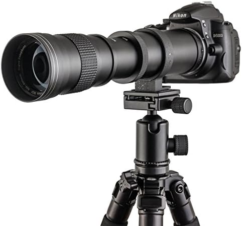 Комплект телефото обективи Opteka 420-800 мм f/8,3 HD с вариообектив Предпоставка включва 5 филтри UV-CPL-FL-Макро 10x-ND4