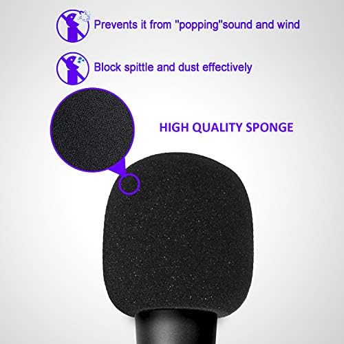 Поролоновый калъф за предното стъкло за микрофон наредба тип - 6 Опаковки микрофонного поролонового поп-филтър за преносими микрофони за намаляване на резки шумов?