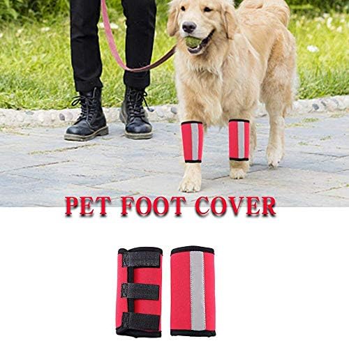 1 Чифт Предпазни налокотников С Светоотражающей лента, Скоби за предните крака на Кучето, Коленете, за да се домашни любимци, Защита