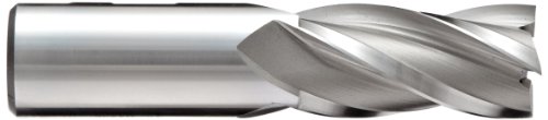 Торцевая fresa YG-1 E2031 от кобальтовой стомана с Квадратни чучур, Джолан Weldon, Без покритие (ярък) Финишная обработка, Нецентральная рязане, Спирала под ъгъл от 30 градуса,