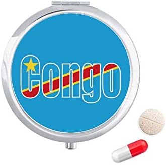 Името На Хартата На Страната Конго Калъф За Хапчета В Джоба Кутия За Съхранение На Лекарства Контейнер Опаковка