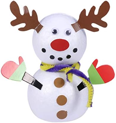 TENDYCOCO Аксесоари за Бродерия 1 Комплект направи си САМ Коледен Комплект за игри с Снеговиком от Стиропор, Комплект за направата