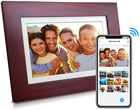 Дигитална рамка за снимки, eco4life 8-инчов WiFi Смарт рамка с 16 GB памет дисплей 1280x800 HD IPS Безжично споделяне на снимки чрез приложение за приятелите и семейството си