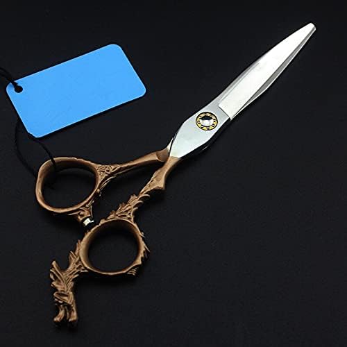 Ножица за подстригване на коса, 6-инчов професионален японски стоманени ножици със златна дръжка на дракона за стригане, филировочные