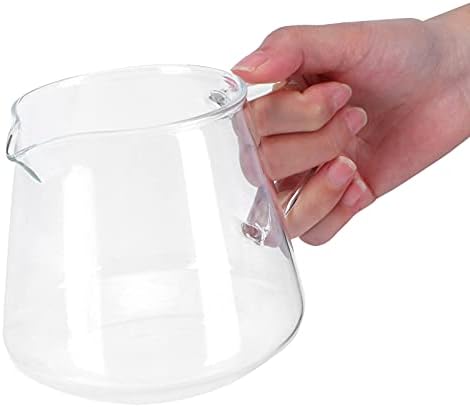 Стъклена чаша за Liyeehao, Инструменти за пиене Прозрачна Удобна Здрава, Не обжигающая за мляко или топла вода за чай или кафе (650 мл)