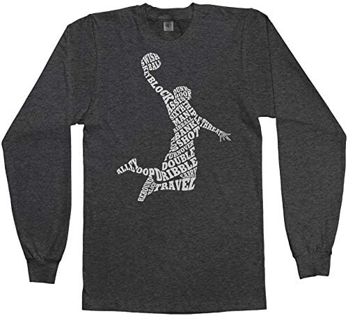 Печатни тениска с дълъг ръкав за мъже Баскетболист Threadrock