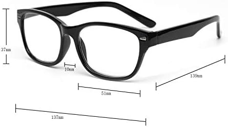 EYE ZOOM 5 Опаковки Очила за Четене в Пластмасова Рамка в Ретро стил за Мъже и Жени