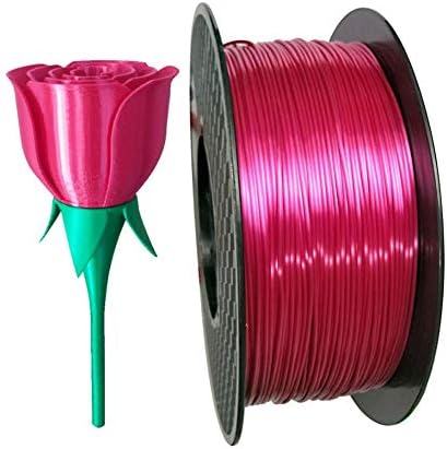 FARUTA PLA-Копринени конци 1,75 мм, Конец за 3D-принтер 1 кг (2,2 кг), точност +/- 0,03 мм-Златист (Цвят: розово-червен)
