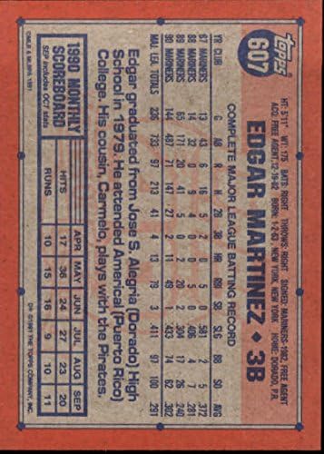 1991 Topps #607 Едгар Мартинес Ню Йорк-MT Mariners