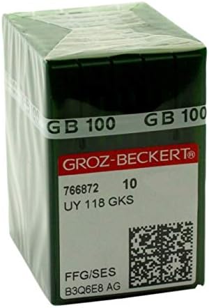 100 Игли за шевни машини Groz-Beckert UY118GKS FFG Point-Размер 80/12