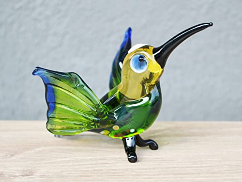 Стъклени Фигурки на птици Колибри са подбрани Животното Фигурка на Колибри от Стъкло Подарък Колекция от Скулптури Миниатюрни
