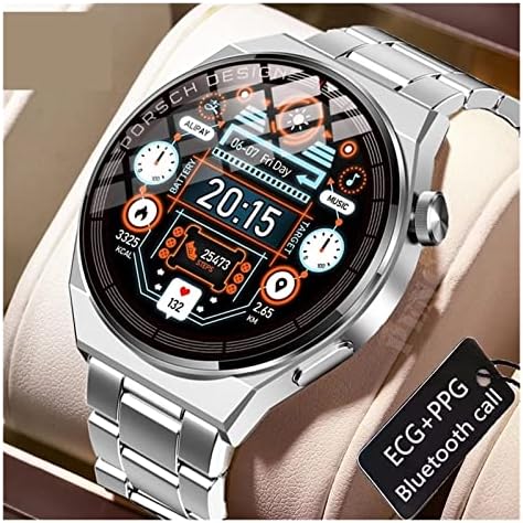 Мъжки смарт часовници Съвместимост с AMOLED 390 * 390 HD Екран за Показване на време Bluetooth Предизвикателство IP68 Съвместим с smart часовника за Xiaomi Huawei (Цвят: C)