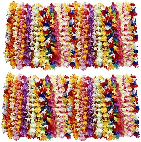Dyhayaer от 100 Броя-по Хавайски Lei на Едро, Тропически Luau Хавайски Лея За Извършване на тематични партита Luau, Сувенири За хавайски