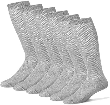 Диабет чорапи за мъже - Чорапи, на върха на подбедрицата от по спешна лекарите' Choice Diabetic Socks - 12 опаковки, черен на цвят - Размер 13-15