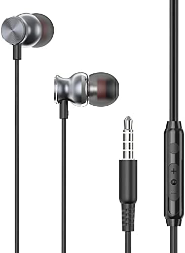 Слушалки с кабел, Hi-Fi Аудио слушалки Слушалки с микрофон за разговори със свободни ръце Метални ушите, съвместима с Samsung