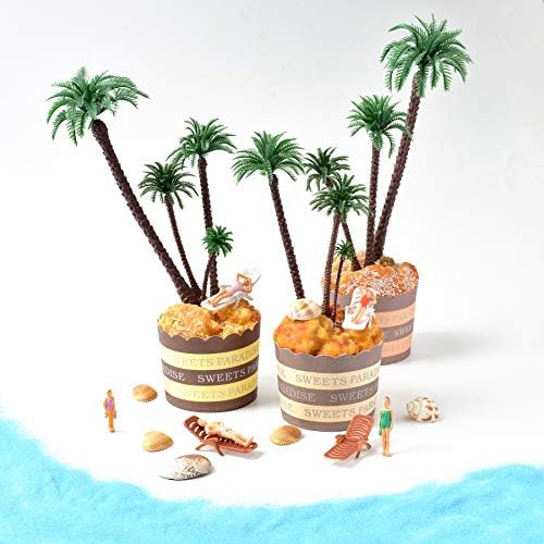 Модел дървета HUIANER Palm Tree, Миниатюрни Палми, Фалшиви Пластмасови Дървета без Каботажните за Декори направи си САМ,