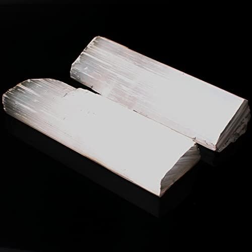 SEEWOODE AG216 1БР 150-160 мм Натурален Бял гипс Селенит Пръчка Crystal Лековита Пръчка Груб Проба Минерал Гипсовый Камък Подарък (Цвят: 400-500 г)