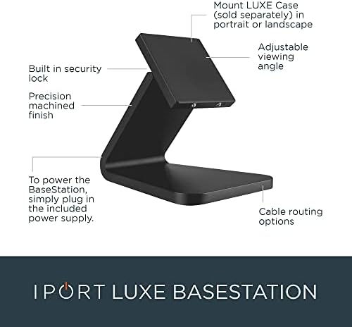Калъф IPORT Luxe (LuxePort) за iPad Case и поставка Luxe BaseStation за iPad - Сребърен - Съвместима с iPad 10.2 9-то поколение и iPad 10.2